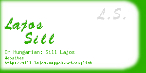 lajos sill business card